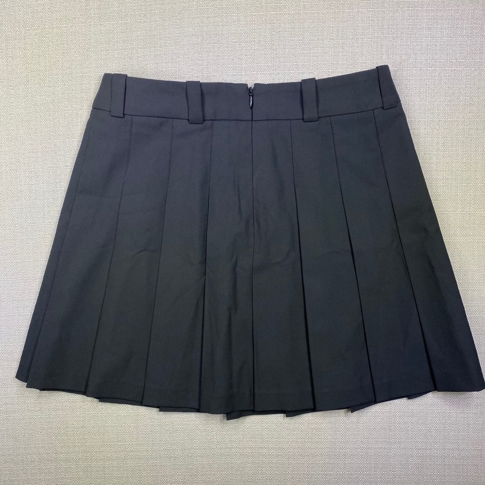 Aritzia Sunday Best Womens Olive Black Pleated Micro Mini Skirt Size 6 NWT - Picture 2 of 8